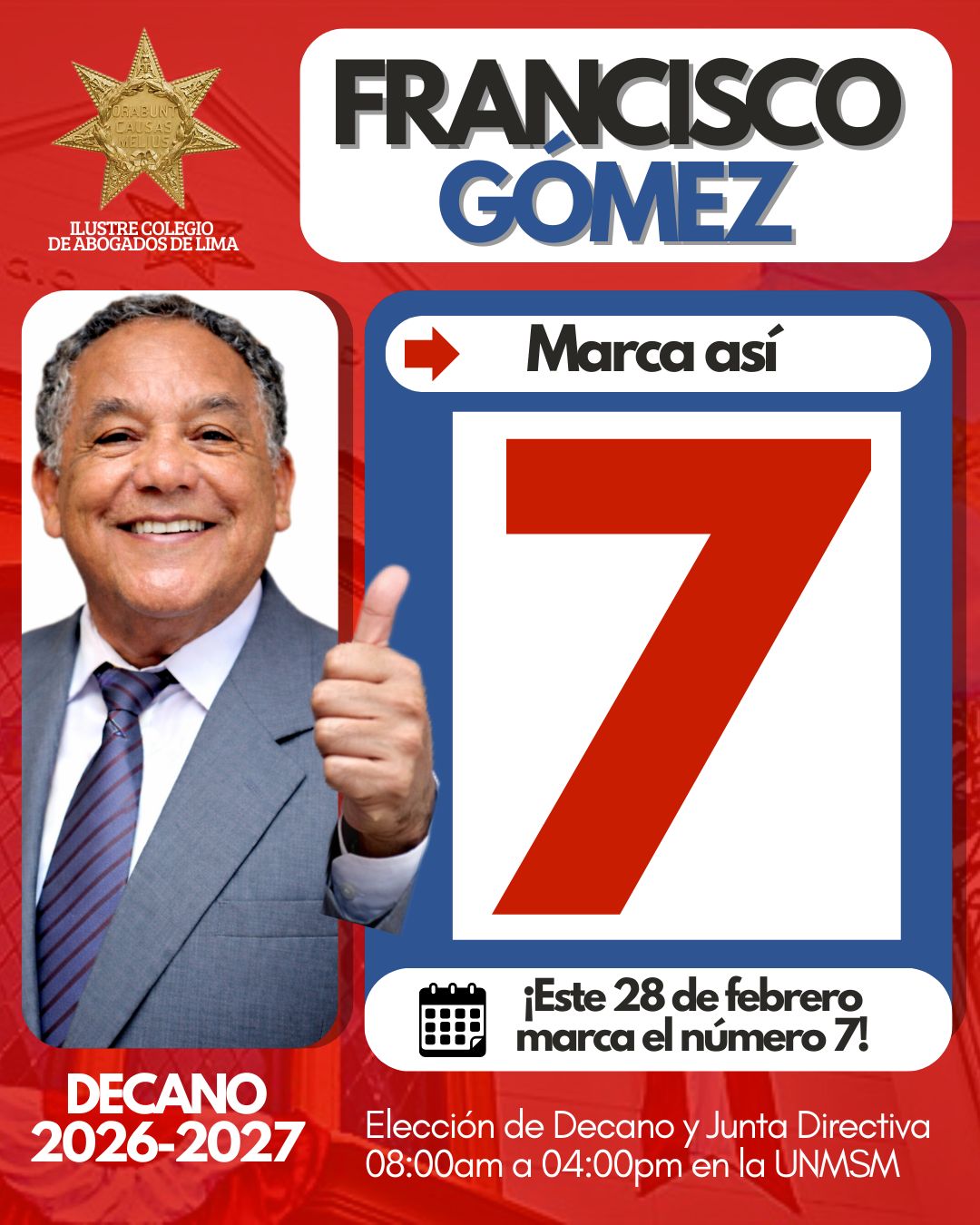 Francisco Gómez Valdez - Junta Directiva Decano 2026-2027